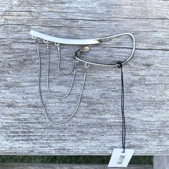 NWT MAM Originals Silver Viv Chain Ear Cuff #451. New in Box NIB OS Right - Picture 6 of 12